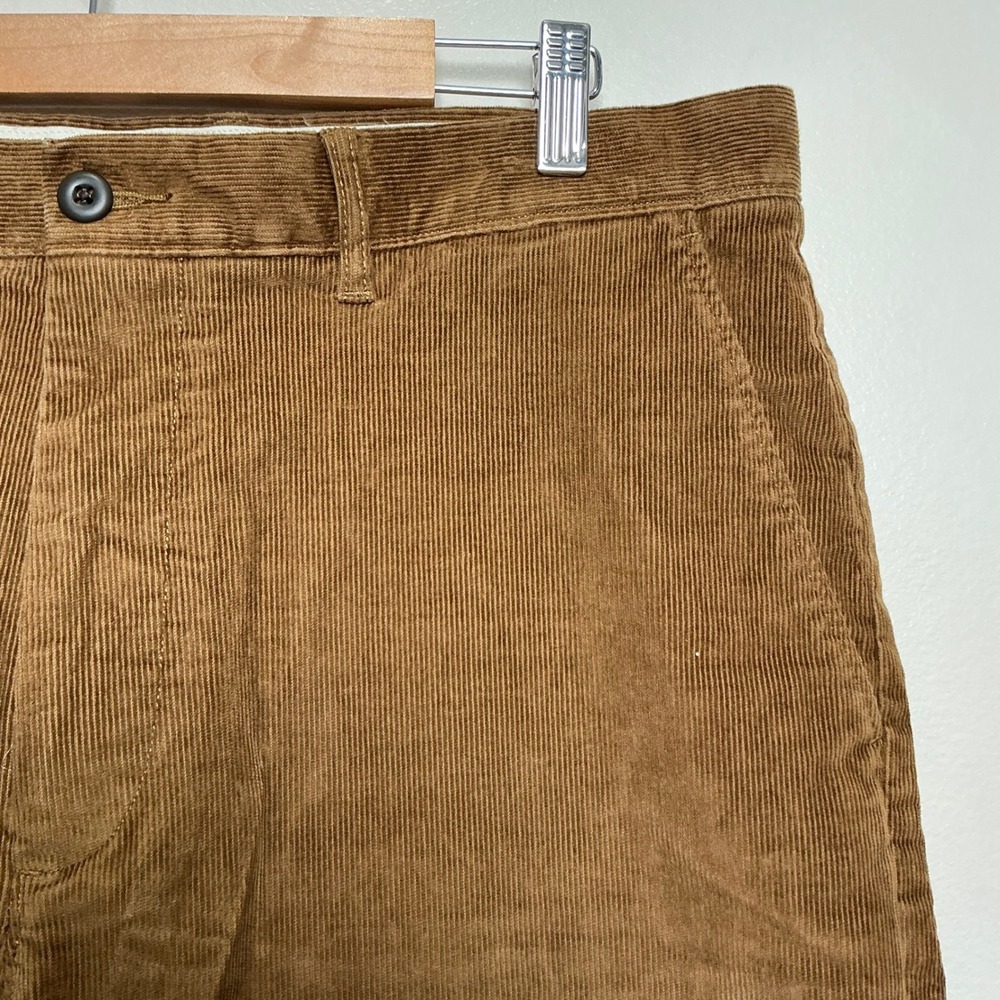 J.Crew Corduroy Pants Mens 36x30 Brown Classic Straight Stretch - Picture 3 of 8